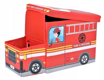 КОРЗИНА ПУФФЛА ДЛЯ ИГРУШЕК КОНТЕЙНЕР СИДЕНЬЕ FIRE BRAND BOX АВТОТРАНЗИТ