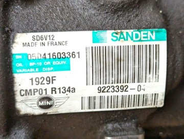 фото thumb №6, Компрессор кондиционера mini paceman r61 2013 9223392