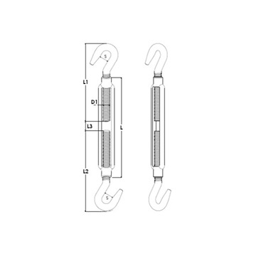 INOX STAINLESS НЕРЖАВЕЮЩАЯ, кислотостойкая стяжная муфта Стяжная муфта M8 - 10 шт.