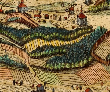 Старая карта Кальвария Зебжидовская 1806 г., 70x50см