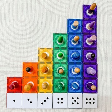 Nakładki na klocki magnetyczne liczby 40 el. Numeracy Pack Learn&Grow Toys