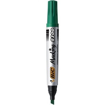 BIC MARKER ZE ŚCIĘTĄ KOŃCÓWKĄ NIEZMYWALNY ZIELONY