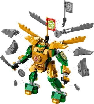 LEGO NINJAGO 71781 РОБОТЫ ЗЕЛЕНЫЙ МЕХ ЗОЛОТОЙ НИНДЗЯ