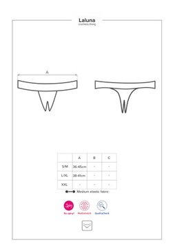 Открытые кружевные трусики Obsessive Laluna S/M