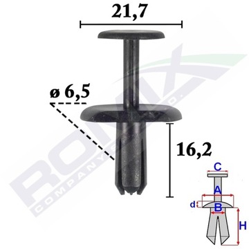фото thumb №2, Кліпса штифт підскло volvo s60 s80 v70 xc c70564