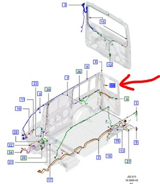 фото thumb №1, Джгут двері задніх ліва ford transit 2000-06