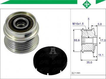 фото thumb №2, Сцепление jednokierunkowe генератора [ina]