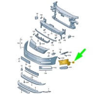 фото thumb №8, Vw passat b7 передня частина left бампер guide piece r-line 3aa807177b
