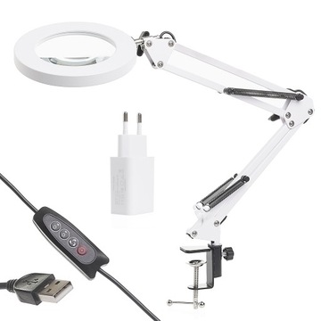 ОФИСНАЯ КОСМЕТИЧЕСКАЯ ЛАМПОЧКА РЕГУЛИРОВКА СВЕТОДИОДНОГО ОСВЕЩЕНИЯ USB АДАПТЕР 12ВТ СЕТЬ 5ВТ