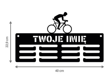 Wieszak na medale BIKE TWOJE IMIĘ 40cm 57.2