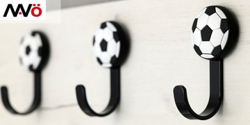 КРЮЧОК ВЕШАЛКА ДЛЯ ОДЕЖДЫ ДЛЯ ДЕТСКОЙ КОМНАТЫ НАСТЕННАЯ ВЕШАЛКА ФУТБОЛ