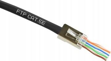 РАЗЪЕМЫ RJ45 CAT.5E ПРОХОДНЫЕ ЭКРАНИРОВАННЫЕ STP FTP ПРОХОДНЫЕ ПОЗОЛОЧЕННЫЕ 10 шт.