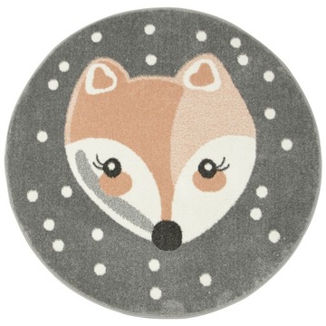 Обвенчались. КРУГЛЫЙ КОВЕР LIMA 160 СМ ДЛЯ ДЕТСКОЙ КОМНАТЫ POWDER PINK FOX DOTS