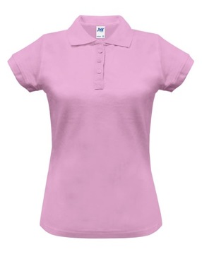 Polówka damska polo REGULAR JHK jasnoróżowa L