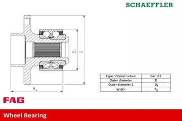 ПОДШИПНИК FAG СО СТУПИЦЕЙ ПЕРЕДНЕЙ ЧАСТИ A1 A2 SEAT CORDOBA