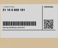 фото thumb №1, Кольцо декоративный рычаг переключения передач передач, хром. mini countryman r60