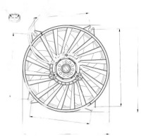 Купить Вентилятор радиатора 160w 47962 nrf citroen, фото thumb