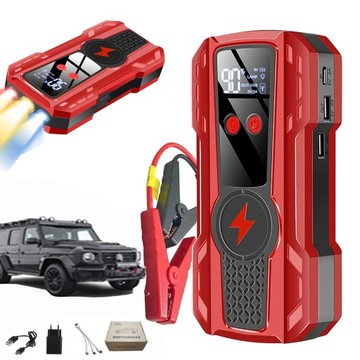 BOOSTER POWER BANK URZĄDZENIE SAMOCHODOWE LAMPA URUCHAMIAJĄCA 6000 MAH 1000A
