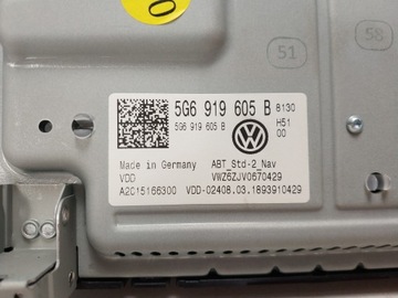фото thumb №5, Vw golf 7 vii 5g 5g6 радио монитор экран дисплей 5g6919605b