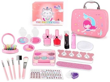 Zestaw do Makijażu Malowania Kosmetyki dla Dzieci w Kuferku MakeUp Syrenka