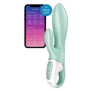 Вибратор Satisfyer Air Pump Bunny 5+ с помпой Mint
