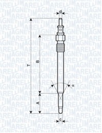 Свеча накаливания magneti marelli 062900012304 Цена, фото thumb