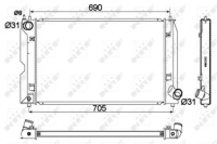 Радиатор воды toyota corolla 1.4d 00- nrf 53765 радиатор, система Оригинал, фото thumb