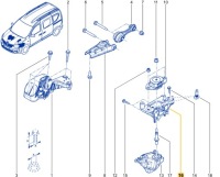 Кронштейн подушка коробки renault express van 1.3 tce Недорого, фото thumb