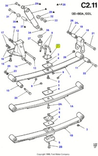 фото thumb №7, Плита стяжна, задній ресора ford transit 1985-1991 оригінальний номер 1582957