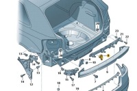 фото thumb №8, #audi оригинал. направляющая кронштейн бампера задняя a3 8p