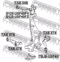 фото thumb №10, Втулка передняя рычага нижний перед lexus ls460