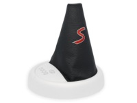 Mini cooper s r50 автоматична коробка передач чохол перемикання передач чорна шкіра вишивка червоний Доставка, фото thumb