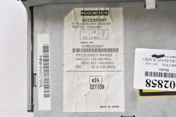 фото thumb №5, Радио радиопроигрыватель cd mp3 wma 39100-sna-g620-m honda civic 8 viii 05-08