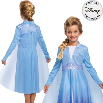 STRÓJ KARNAWAŁOWY DISNEY KRAINA LODU ELSA FROZEN KSIĘŻNICZKA 110-122