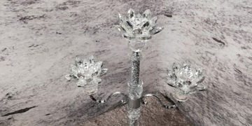 Хрустальный канделябр Трехрожковый гламурный подсвечник
