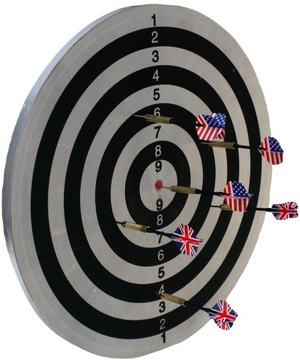 Enero DART kartonowy OUTDOOR dwustronny 45 cm + 6 rzutek