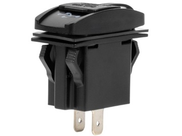 Ładowarka samochodowa USB, USB-C montażowa z czerwonym podświetleniem LED