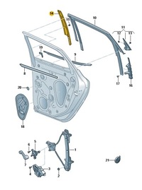 фото thumb №1, Накладка na рама вікно блискучий seat ibiza оригінальний номер