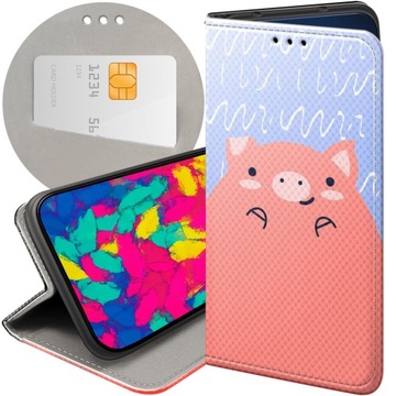 ETUI Z KLAPKĄ DO REALME 8 / 8 PRO WZORY ŚWINKA PEPPA BAJKA FUTERAŁ CASE