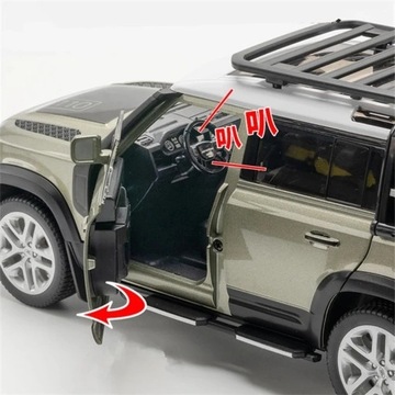 Модель внедорожника Range Rover Defender из алюминия в масштабе 1:18.