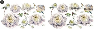 ПИОНЫ цветы ПИОНЫ Наклейки на стену 200x120