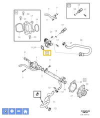 фото thumb №5, Тройник системы охлаждение с датчиком volvo s80 v70 xc60 xc70 30751954