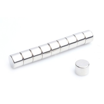 Magnes Neodymowy Walcowy MW 8x6 mm N38 100 szt.