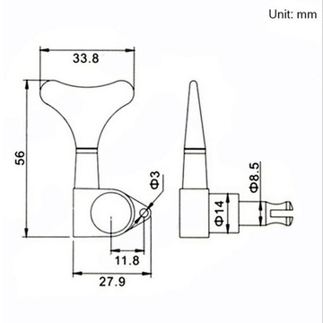 4 kluczy do strojenia strun gitarowych z kluczami All Right Guitar Machine