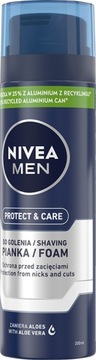 NIVEA MEN PROTECT&CARE Смягчающая пена для бритья для мужчин 200мл
