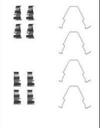 фото thumb №1, Набор монтажный тормозных колодок тормозных kia shuma 97-