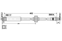 фото thumb №2, Шланг тормозной elast. alfa romeo mito citroen n