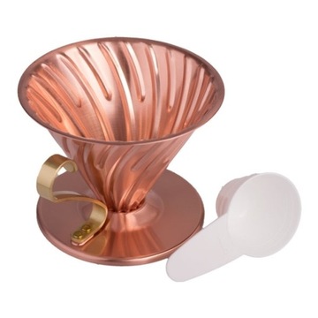 КОФЕВАРКА HARIO METAL DRIP COPPER GOLD V60-02