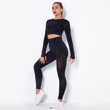 СПОРТИВНЫЙ КОМПЛЕКТ бесшовные леггинсы HIGH WAIST M