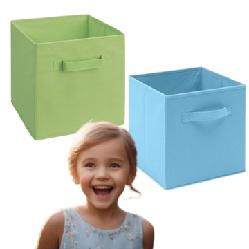 BASKET BOX ИГРУШЕЧНЫЙ ОРГАНИЗАТОР складной текстильный КОНТЕЙНЕР набор из 2 шт.